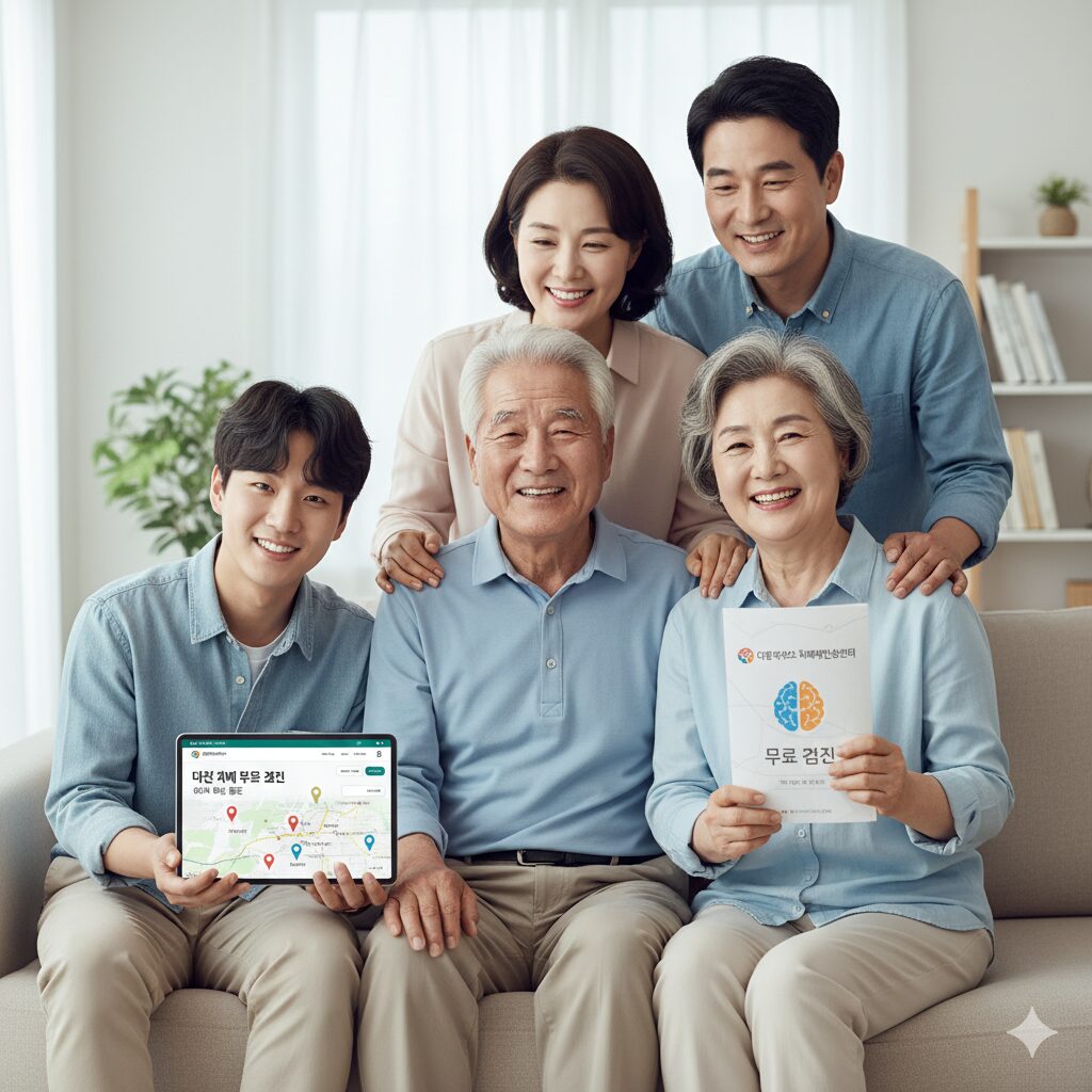 치매 무료 검진방문 가족사진