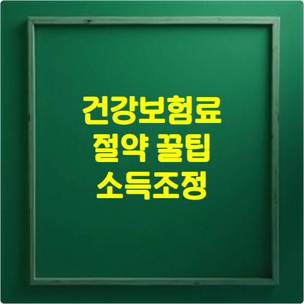 건강보험료 소득에 따른 절약방법안내