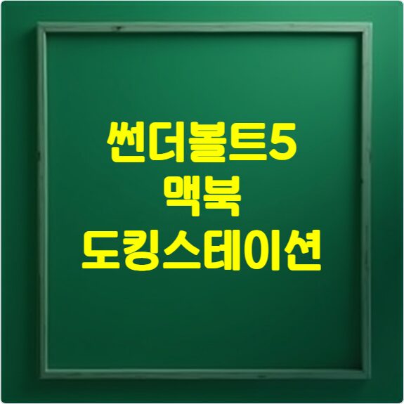 맥북 썬더볼트5 도킹스테이션 연결방법 후기