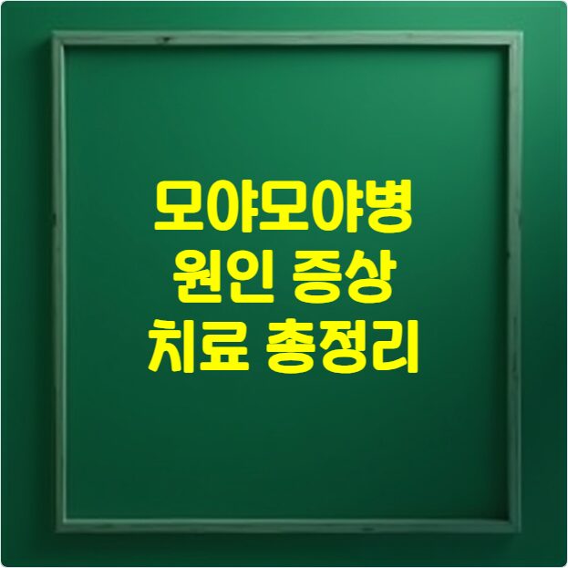 모야모야병 원인 증상 치료 총정리